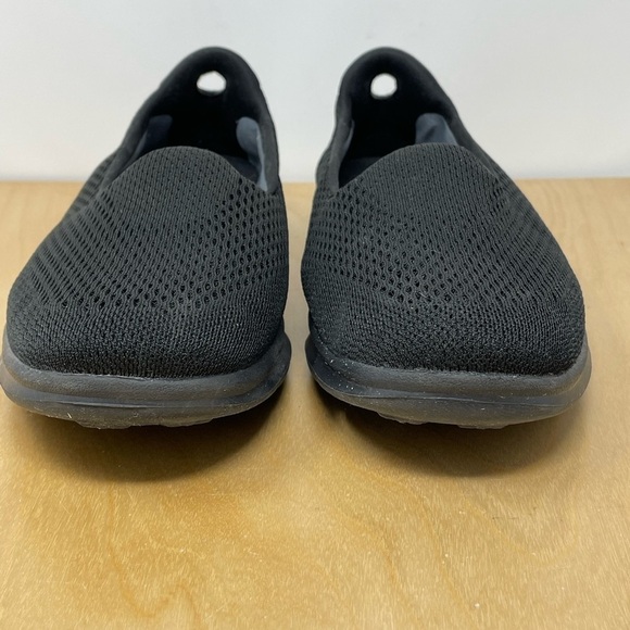 Skechers Go Step Black Knit Mesh Skip On Shoes w/Goga Mat Technology Size 9 - Picture 3 of 10